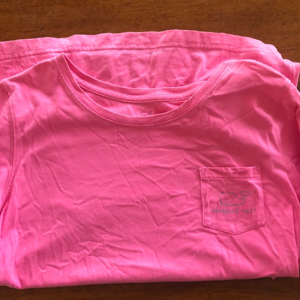 Pink Vineyard Vines Long Sleeve Shirt Small